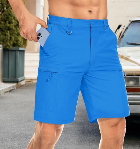 JEShifangjiusu Mens Buckle Adventure Hiking Cargo Shorts Quick Dry Lightweight Shorts Moisture-Wicking Golf Short Pant2