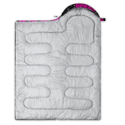Image of QOOMO Ball Flower Camping Sleeping Bags,3 Season Warm & Cool Weather,Lightweight,Waterproof Sleeping Bags for Adults & Kids,Traveling,and Outdoors,Camping Gear Equipment