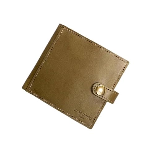 maf pinto (マフ ピント) 二つ折り財布 スナップボタン付き オリーブ レザー 本革 日本製