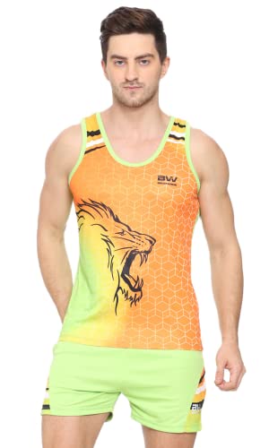 Image of Men's 100% Polyester Sublimation Printed Athletic Running Vest | Lightweight Sports Costume for Gym, Jogging & Training