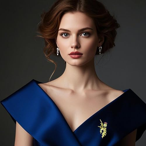 Image of Rhinestone Flower Brooches for Women Enamel Floral Brooch Lapel Pins for Mom Wife Elegant Dress Accessories Mother's Day Jewelry Gifts