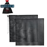 Goldlife Pond Fountain Aerator Accessories - 2 Pack Pond Pump Filter Bag, 18.1'x 17.3' Large Fountain Aerator Barrier Net Bag, Black Nylon Mesh Bags for Outdoor Water Ponds Swimming Pool Filters