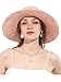 LA CARRIE Women Sun Hats Floppy Foldable Wide Brim UV UPF 50+ Straw Hat with Bow for Summer Beach(Pink)