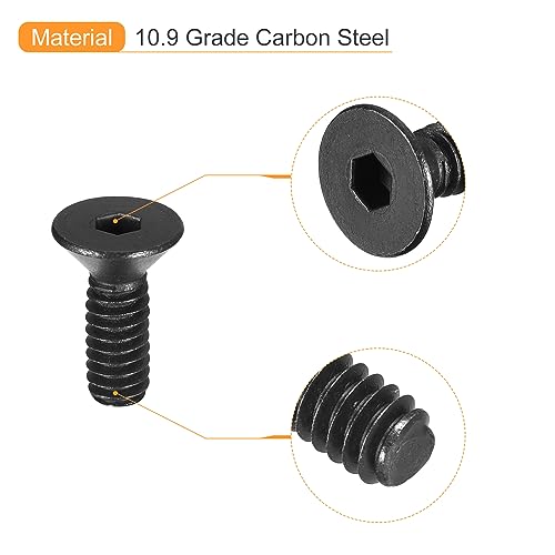 uxcell #8-32x1/2" Flat Head Socket Cap Screws - Image 4