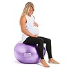 Pregnancy Ball Anti Burst For Birthing Labour Pre Natal Exercise With Air Pump (Purple)