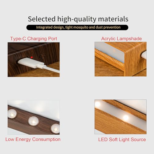Aplique de pared sin cables para iluminar zonas oscuras con LED USB y mando 4