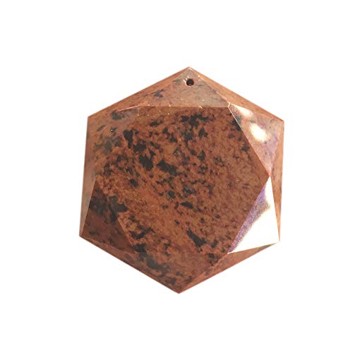 DingSheng 天然クォーツ クリスタル ヘキサグラム ペンダント クリスタル クォーツ ペンダント サテライト Roae クォーツ クリア Quzrtz 振り子 女性 ジュエリー ネックレス (レッドジャスパー)