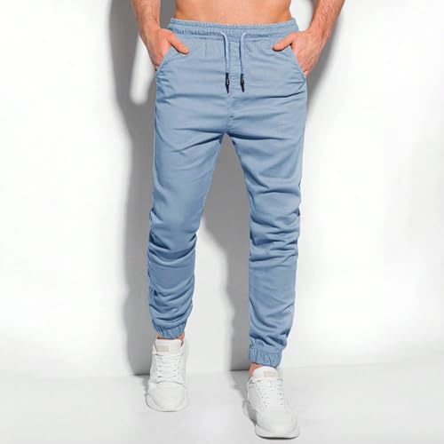 WENKOMG1 Mens Workout Sweatpants, Elastic Bottom Casual Athletic Running Jersey Jogger Sweat Pants, S-2XL2