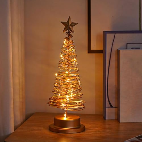 Árboles de Navidad iluminados en el interior para decorar pisos sin espacio 4