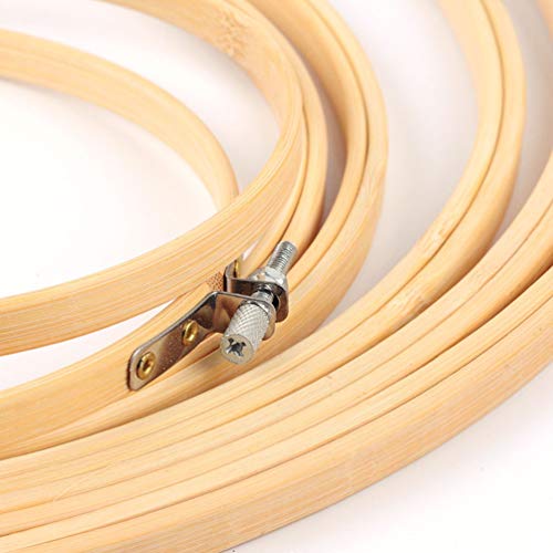 Healifty 6 Pcs Aros de Bordado de Madeira Ponto Cruz AnÃ©is de Argola Bordado CÃ­rculo Definido para