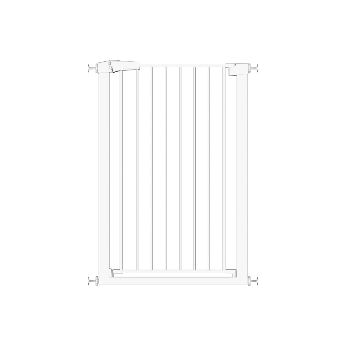 Narrow Baby Gate Stand 38.4" Tall 24.10"-26.77" Wide - Extra Tall Walk Through Small Dog Gates for Narrow Doorways Stairs - No Drill Pressure Mounted Safety Fence