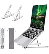 Dyazo 6 Angles Adjustable Aluminum Ergonomic Foldable Portable Tabletop Laptop/Desktop Riser Stan...
