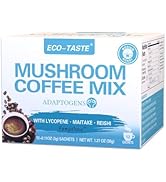 ECO-TASTE Mushroom Coffee Mix, Designed for Immunity with Lycopene, Maitake, Reishi, Shiitake, Tu...
