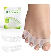 Bukihome 4 Pair Toe Separator,Bunion Corrector for Women Men Toe Spacers to Correct Bunions Toe S...