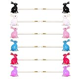 12PCS Easter Hair Clips Cute Bunny Word Hair Pins Colorful Enamel Bobby Pins Easter Egg Carrot Chick