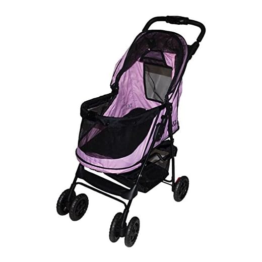 Pet Gear No-Zip Happy Trails Pet Stroller for Cats/Dogs, Zipperless Entry, Easy Fold with Removable Liner, Storage Basket + Cup Holder