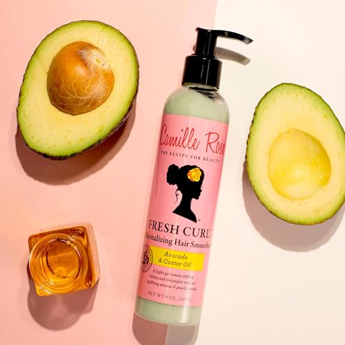 Camille Rose Fresh Curl 2 in 1 Hair Styling Cream and Detangler Gel, Nourishing and Styling, Avocado and Castor Oil, 240 ml (Pack of 1) - Image 2