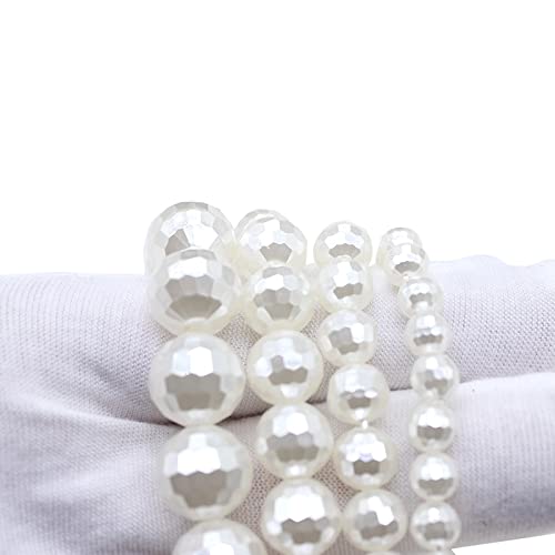 10 Perle Di Vetro Rotonde Sfaccettate Da 12mm, Sfuse Per Creazione Gioielli Fai-da-te