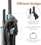 Amazon Basics Aspirateur sans sac droit pour tapis et planchers durs, avec outils de crémaillère et de rembourrage, poignée amovible, léger (8.4 les livres), 1.7L Coupe à poussière, 720W, 25ft Cordon noir/blanc