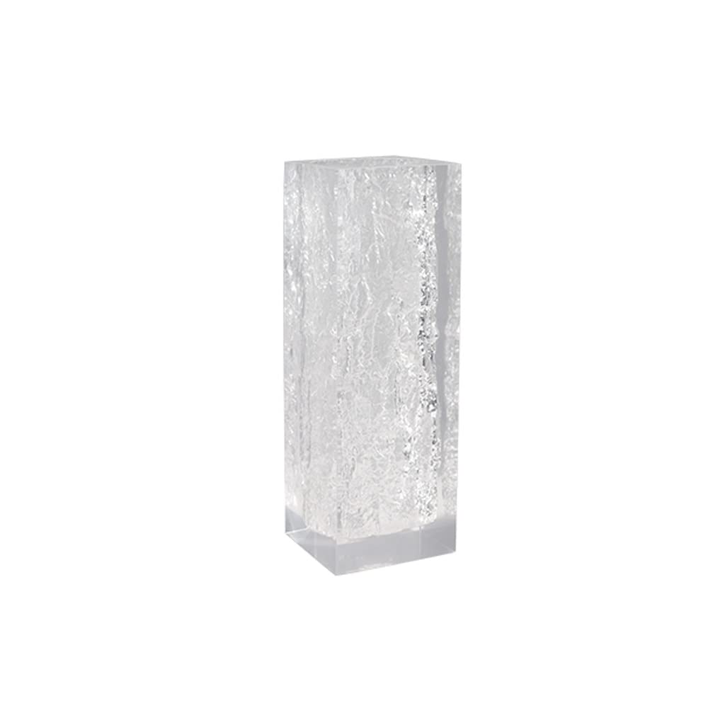 Vase en acrylique transparent moderne de 29cm pour décoration de salon et fleurs