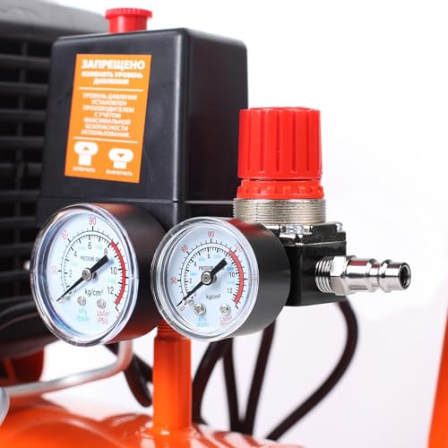 CPROSP Druckminderer Druckluft 1/4\ 3 Löcher mit Teflonband und Manometer, Druckregler Kompressor 175 PSI 12 Bar, Druckschaltventil, Druckregler Luftkompressors für Luftverdichter