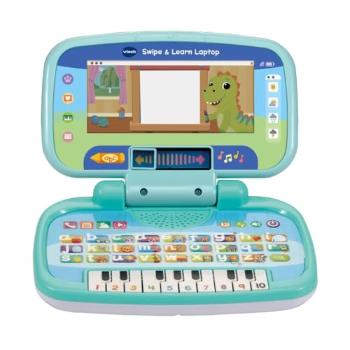 VTech Swipe & Learn Laptop, Educational Toy for Toddler with Phonics, Counting, Computer Skills, Encourages Language Development, Logical Thinking, Gift for Ages 18, 24 Months +, English Version