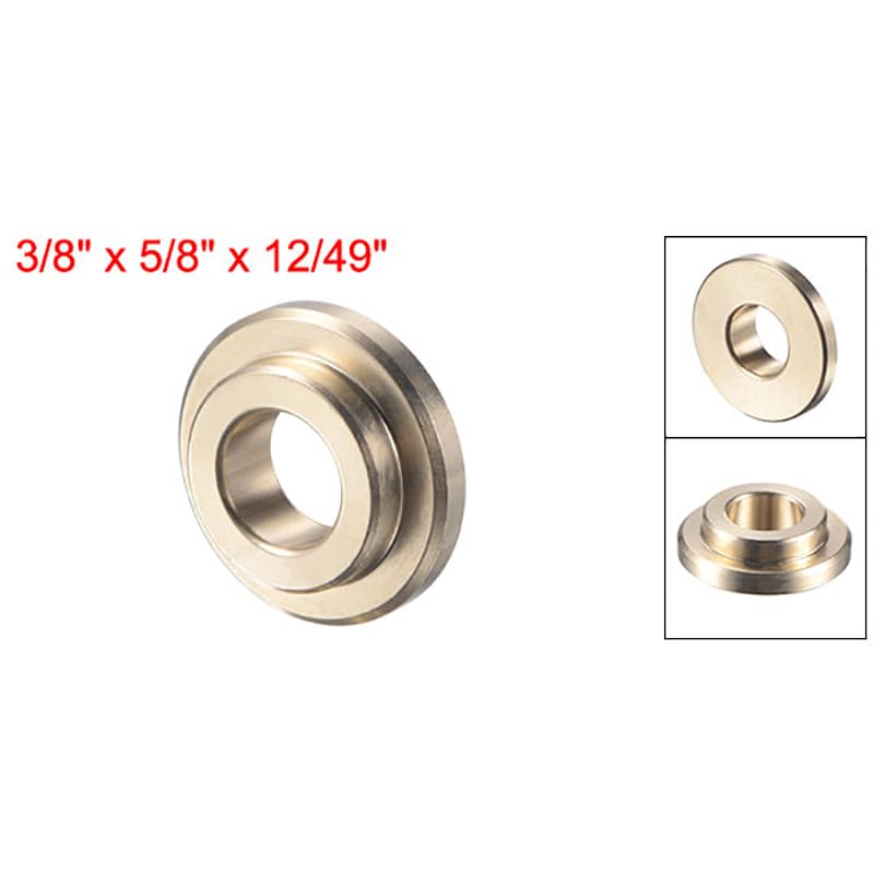 Genuine Oilite (SAE 841) Sintered Bronze Metric Flanged Sleeve Bearings 15 mm. ID x 19 mm. OD x 25 mm. Length x 23 mm. Flange Diameter x 2 mm. Flange Thickness