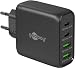 Produktbild goobay 64817 USB-C PD 4-Fach Multiport Schnellladegerät (68W) / 2X USB-A 2X USB-C Eingang/Power Delivery/Netzteil für Ladekabel vom iPhone und Anderen Handys/Handy Ladegerät/schwarz