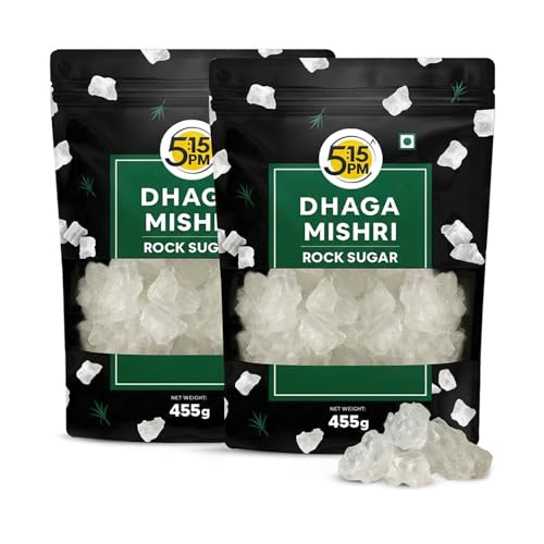 Image of 5:15 PM Dhaga Mishri 455 Gm | Rock Sugar Crystals | Pure Thread Crystal | Natural Thread Mishri Crystal | Dhage Wali Mishri | Candy Thread Crystals 455 Gm (Pack Of 3)