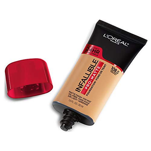 L’oréal Paris Cosmetics Makeup Infallible Pro-Matte Liquid Longwear Foundation, Honey Bisque 108.5, 1 Fl; Oz, 108.5 Honey Bisque #TOP2