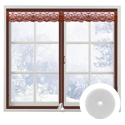 New Thickened Window Insulation Kit-Winter Weatherproofing Window Insulation Film, Reusable Window Thermal Cover Insulating Curtains Keep Warm for Winter(59"X59")