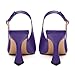 GUAVAIVY Women's Slingback Pumps, Pointed Toe Stiletto High Heels with Adjustable Buckle, Fashion Solid Color Shoes for Work, Date Night & Parties Purple Matte Size 9.5