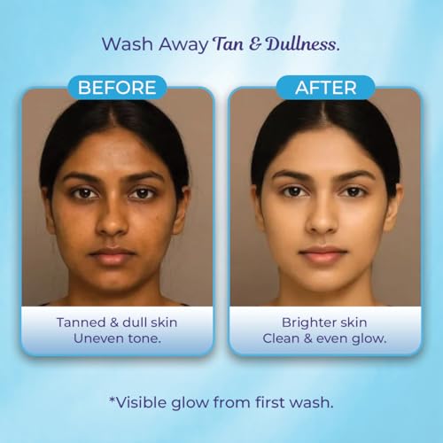 Image of Sanfe Instant BrightUp D-Tan Face Wash | Tan Removal Face Wash with Licorice Extract & Niacinamide | Brightening & Deep Cleansing Cleanser | Removes Dirt, Oil & Pollution | Hydrating | All Skin Types | 100g