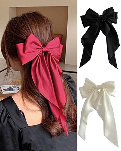ZEVONDA Pack of 2 Big Bow Hair Clips - Image 2