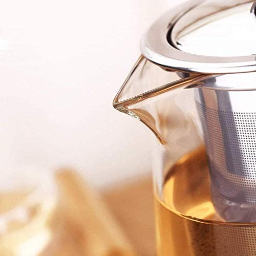 Bule de vidro espesso e transparente de última geração, cafeteira para chá perfumada com infusor de