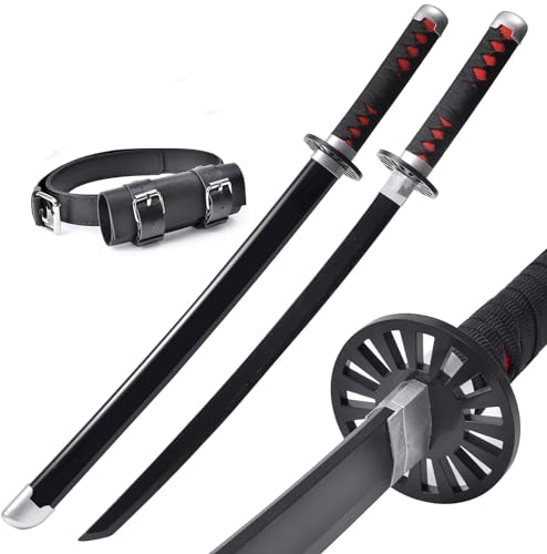 KHHK Demon Tanjiro Samurai Schwert,29 Zoll Anime Ninja Katana Cosplay Holzschwert,Für Lovers Halloween Weihnachten Geburtstag Dekorative Requisiten14+ (Kamado Tanjirou)