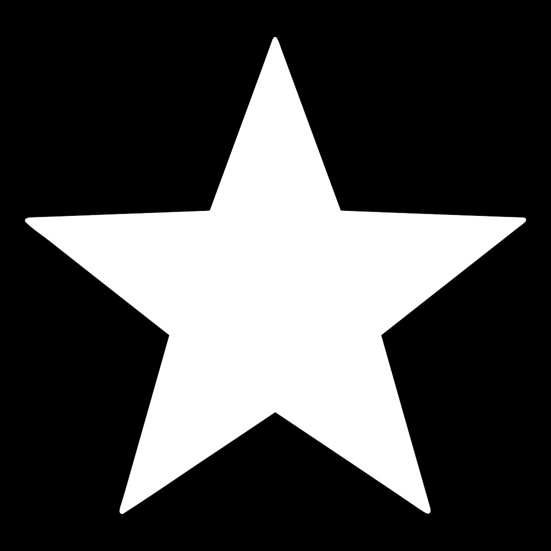 NBFU Star Silhouette (White) (Set Of 2) Premium Waterproof Vinyl Decal Stickers For Laptop Phone Accessory Helmet Car Window Bumper Mug Tuber Cup Door