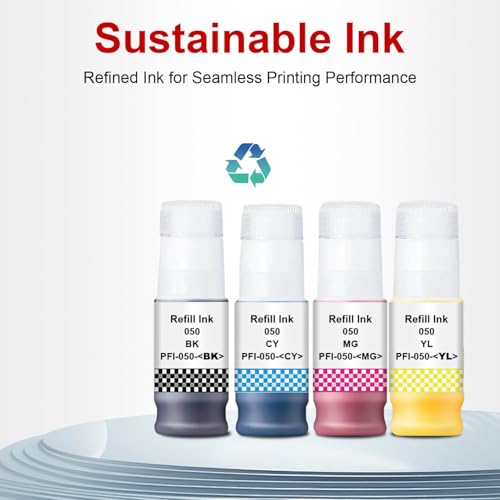 Image of PFI050 Pigment Ink Tank Set for Canon PFI-050 Ink Refill Bottles