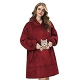 Elidepe Decken Hoodie, Oversize Hoodie Decke, Geschenke für Frauen/Mama/Freundin, XLL Deckenpullover, Super Weiche Gemütliche Warme Komfortable Oversize Hoodie Geeignet für Männer, Frauen, Jugendliche
