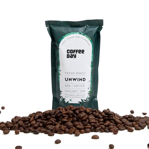 Image of Cafe Coffee Day-| Unwind(80% Coffee & 20% Chicory) | 200 Gm | Medium To Dark Roast | South Indian Filter Coffee Powder Bag | Fresh From Chikmagalur Factory