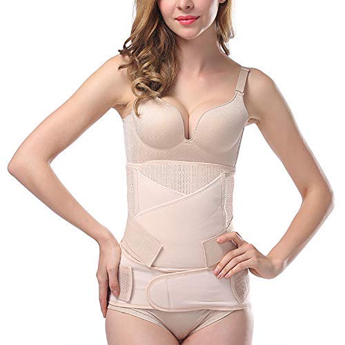 Tirain - Cinturón posparto 3 en 1 Ajustable para Embarazo y Postparto Beige F