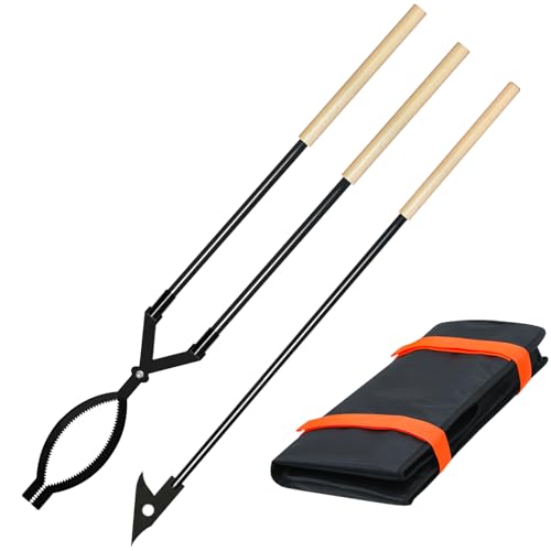 42 Inch Detachable Fire Tongs and...