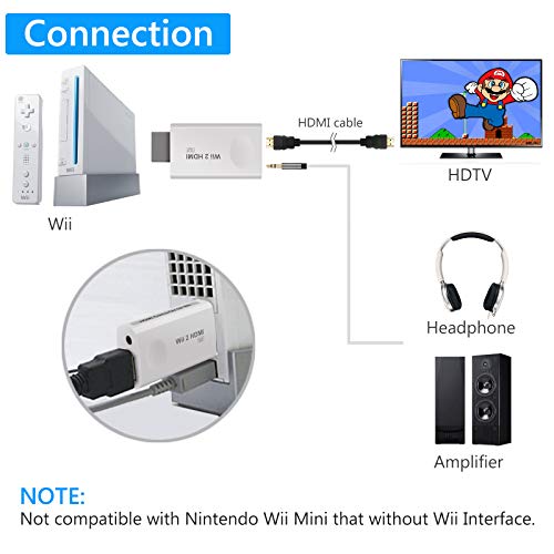 ESYNiC Convertitore Wii a HDMI + 3.5mm Audio con