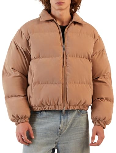 PacSun Men's Taupe Coaches Puffer Jacket