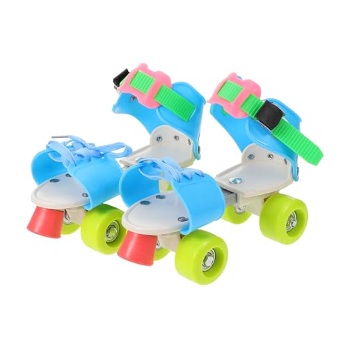BESPORTBLE 1 Par Patines De Hielo Casco De Skate Patines para Pequeños Patín De Ruedas Ajustable Zapatilla De Skate para Exteriores Zapato De Patinaje De Doble Scooter El Plastico