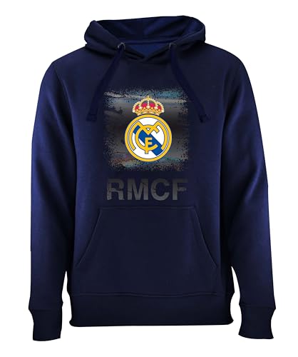 Sudadera Navy - Real Madrid CF Metallic Logo - Official Licensed Product - Talla M
