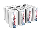 Tenergy 12 Pack Premium D Size 10,000mAh High Capacity High Rate NiMH Rechargeable Batteries - UL Certified