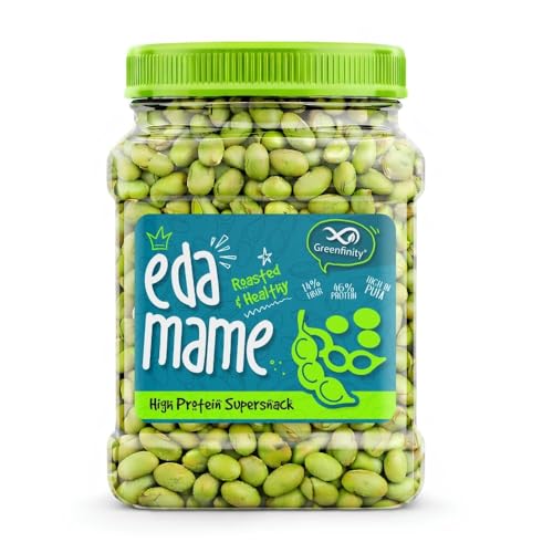 Image of Greenfinity Roasted Edamame 150g | High Protein Vegan Snack | Roasted Not Fried Soybeans | Healthy Crunchy Diet Snack for Gym, Weight Loss & Office | Premium Plant Protein