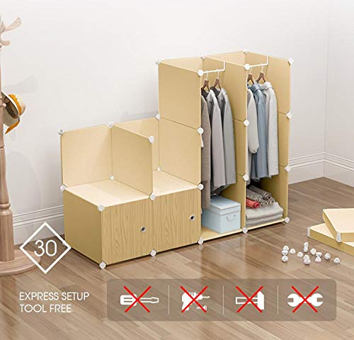 Armoire de stockage d'assemblage en acier avec dressing penderie - 3