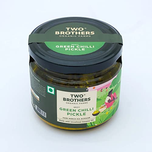 Image of Two Brothers Organic Farms Spicy Green Chilly Pickle (300GM)